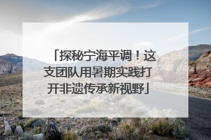 探秘宁海平调！这支团队用暑期实践打开非遗传承新视野