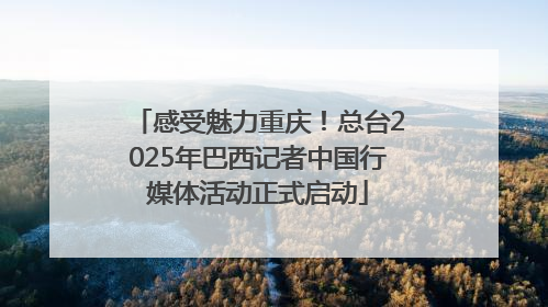 感受魅力重庆！总台2025年巴西记者中国行媒体活动正式启动