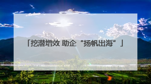 挖潜增效 助企“扬帆出海”