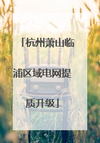 杭州萧山临浦区域电网提质升级