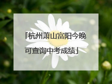 杭州萧山富阳今晚可查询中考成绩