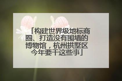 构建世界级地标商圈、打造没有围墙的博物馆，杭州拱墅区今年要干这些事