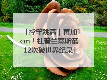 撑竿跳高｜再加1cm！杜普兰蒂斯第12次破世界纪录
