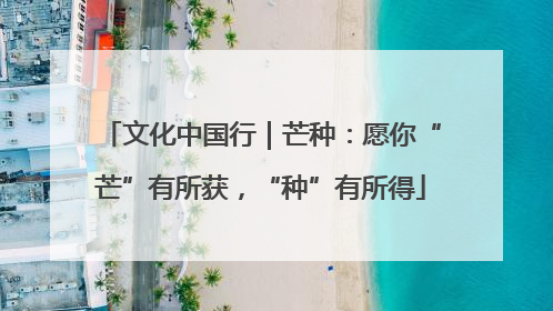 文化中国行｜芒种：愿你“芒”有所获，“种”有所得