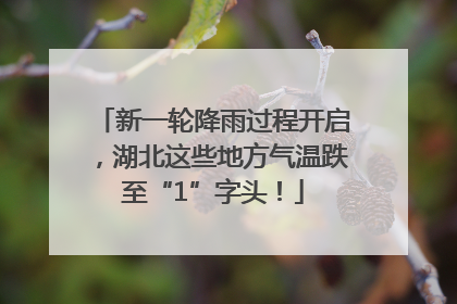 新一轮降雨过程开启，湖北这些地方气温跌至“1”字头！