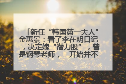新任“韩国第一夫人”金惠景：看了李在明日记，决定嫁“潜力股”，曾是钢琴老师，一开始并不支持丈夫从政