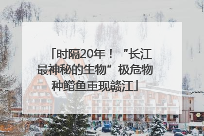 时隔20年！“长江最神秘的生物”极危物种鳤鱼重现赣江
