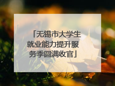 无锡市大学生就业能力提升服务季圆满收官