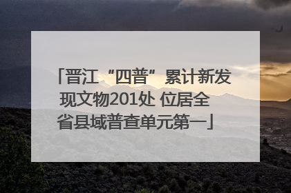晋江“四普”累计新发现文物201处 位居全省县域普查单元第一