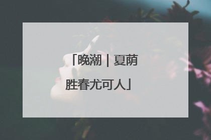 晚潮｜夏荫胜春尤可人