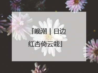 晚潮｜日边红杏倚云栽