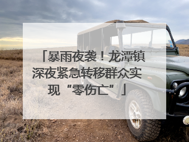 暴雨夜袭！龙潭镇深夜紧急转移群众实现“零伤亡”