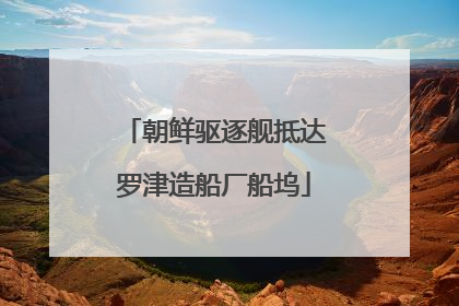 朝鲜驱逐舰抵达罗津造船厂船坞