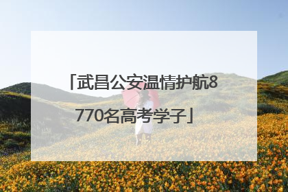武昌公安温情护航8770名高考学子