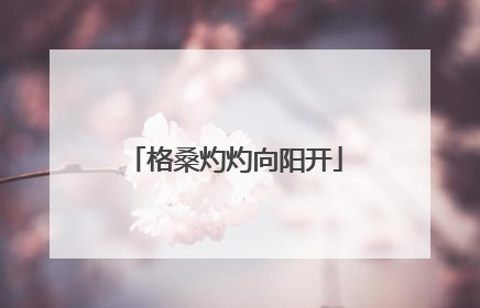 格桑灼灼向阳开