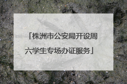 株洲市公安局开设周六学生专场办证服务