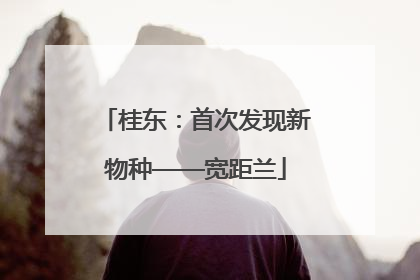 桂东：首次发现新物种——宽距兰