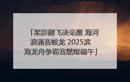桨影翻飞决毫厘 海河浪涌赛蛟龙 2025滨海龙舟争霸赛燃爆端午