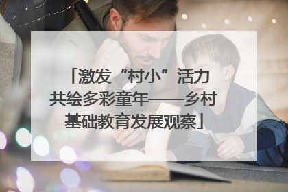 激发“村小”活力 共绘多彩童年——乡村基础教育发展观察