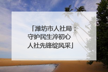 潍坊市人社局：守护民生淬初心 人社先锋绽风采