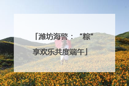 潍坊海警：“粽”享欢乐共度端午