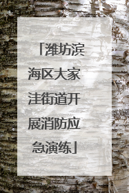 潍坊滨海区大家洼街道开展消防应急演练