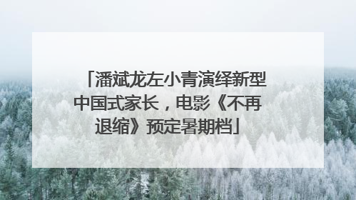 潘斌龙左小青演绎新型中国式家长，电影《不再退缩》预定暑期档