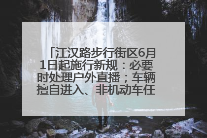 江汉路步行街区6月1日起施行新规：必要时处理户外直播；车辆擅自进入、非机动车任意停放的，依法处理