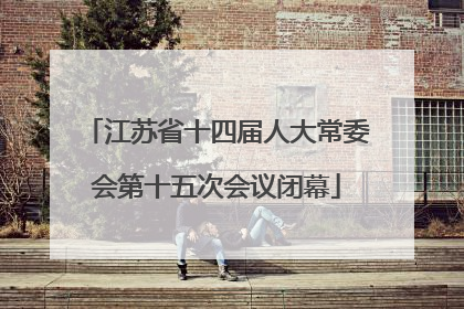 江苏省十四届人大常委会第十五次会议闭幕