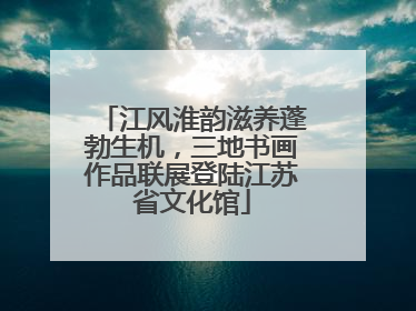 江风淮韵滋养蓬勃生机，三地书画作品联展登陆江苏省文化馆