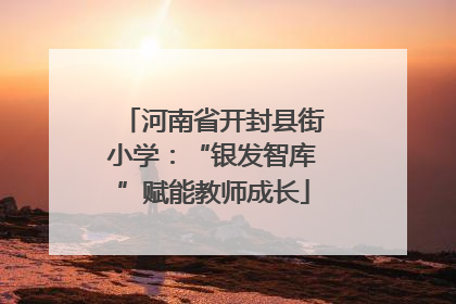 河南省开封县街小学：“银发智库”赋能教师成长