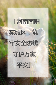 河南南阳宛城区：筑牢安全防线 守护万家平安