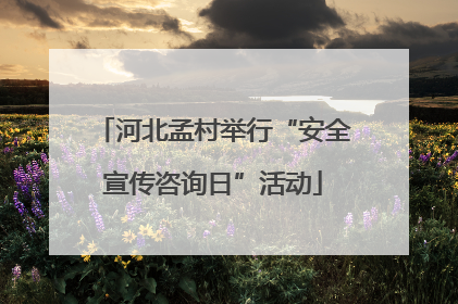 河北孟村举行“安全宣传咨询日”活动