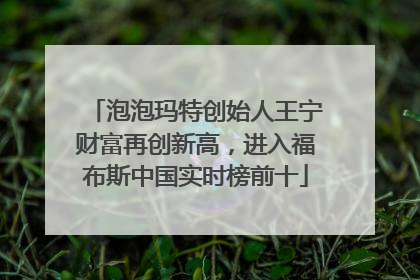 泡泡玛特创始人王宁财富再创新高，进入福布斯中国实时榜前十
