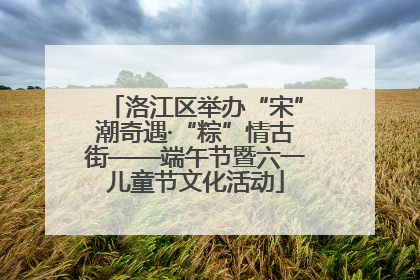 洛江区举办“宋”潮奇遇·“粽”情古街——端午节暨六一儿童节文化活动