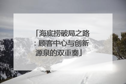 海底捞破局之路：顾客中心与创新源泉的双重奏