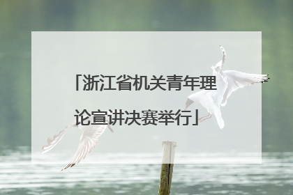 浙江省机关青年理论宣讲决赛举行