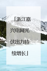 浙江嘉兴电网光伏出力持续增长