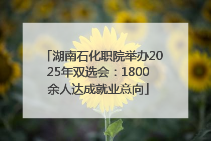 湖南石化职院举办2025年双选会：1800余人达成就业意向