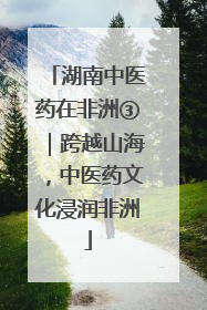 湖南中医药在非洲③｜跨越山海，中医药文化浸润非洲