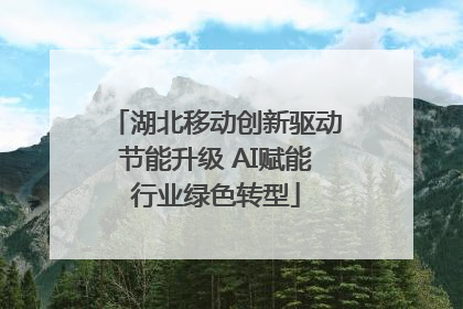 湖北移动创新驱动节能升级 AI赋能行业绿色转型