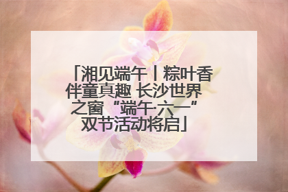 湘见端午丨粽叶香伴童真趣 长沙世界之窗“端午·六一”双节活动将启