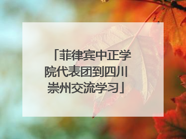 菲律宾中正学院代表团到四川崇州交流学习