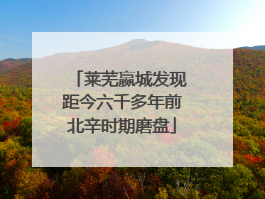 莱芜嬴城发现距今六千多年前北辛时期磨盘