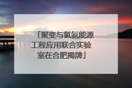 聚变与氢氨能源工程应用联合实验室在合肥揭牌