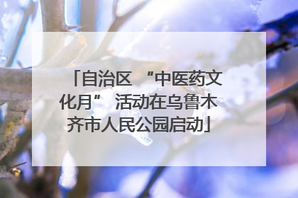 自治区 “中医药文化月” 活动在乌鲁木齐市人民公园启动