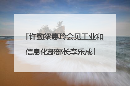 许勤梁惠玲会见工业和信息化部部长李乐成
