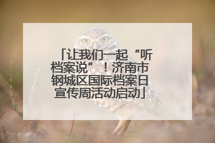 让我们一起“听档案说”！济南市钢城区国际档案日宣传周活动启动