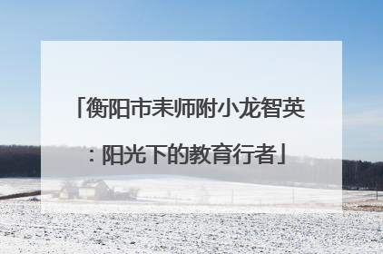 衡阳市耒师附小龙智英：阳光下的教育行者