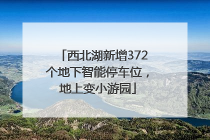 西北湖新增372个地下智能停车位，地上变小游园